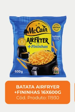 Imagem do produto Batata airfryer +fininhas 16 × 600 g, código 11930, proveniente do catálogo MisterMix