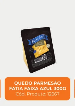 Imagem de catálogo do produto Queijo parmesão fatia 300 g, código 12567