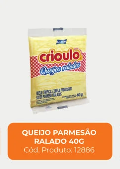 Imagem de catálogo do produto Queijo parmesão ralado 40 g, código 12886