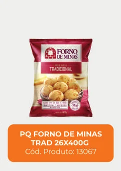 Imagem de catálogo do produto Pão de queijo tradicional 26 × 400 g, código 13067