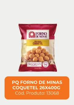 Imagem de catálogo do produto Pão de queijo coquetel 26 × 400 g, código 13068