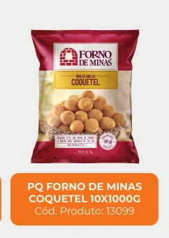 Imagem de catálogo do produto Pão de queijo cru coquetel 10 × 1000 g, código 13099