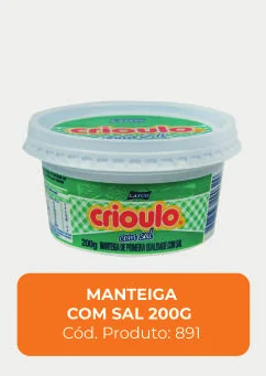 Imagem de catálogo do produto Manteiga com sal 200 g, código 891